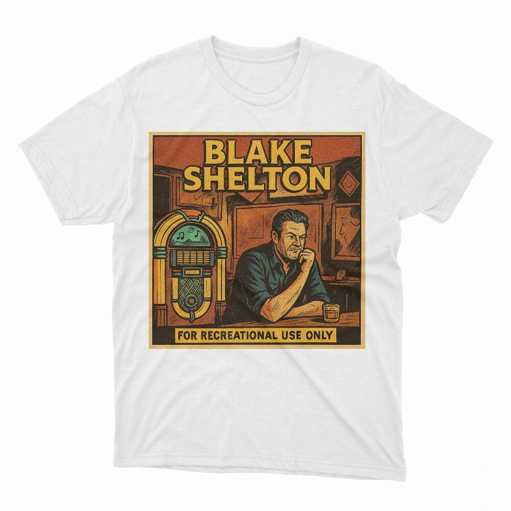 (NEW) Blake Shelton - For Recreational Use Only White T-Shirt